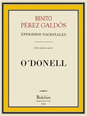 cover image of O'Donnell (Episodios Nacionales, 4ª Serie--V novela)